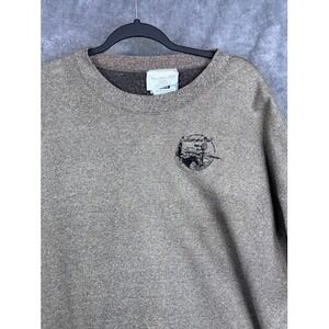 Lee Heavyweight Sweatshirt 2XL Cattlemens Ball Embroidered Brown Fleece Pullover